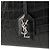Borsa Saint Laurent Medium Cabas Rive Gauche in pelle di vitello embossed croc nera - vista 8