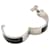Bracelet Hermès Clic Clac H Noir Argenté  - vue 5