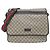 Gucci 189748 F0OHR Schultertasche Beige Dunkelbraun