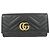 Cartera larga bi-fold Gucci GG Marmont Negro