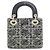 Borsa Christian Dior Lady Mini Nero Bianco - vista 2