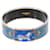 Hermès Bracelet Jonc Hermes Email GM en Bleu et Argent Argenté  - vue 3