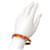 Hermès Bracelet Jonc Hermes Email PM Doré Orange  - vue 6