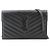 Saint Laurent Cassandre Envelope Chain Wallet Schwarz