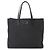 Fendi Zucchino Canvas und Leder Tote Handtasche Schwarz