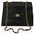 Borsa Chanel Trapeze a Patta in Pelle Matelassé Nera Nero
