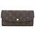 Louis Vuitton Monogram Portefeuille Emilie Wallet Castaño
