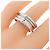 Bulgari Anello Bvlgari B.zero1 a 3 bande in oro bianco - vista 3