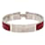 Hermès Hermes Clic H PM Bangle in Red and Silver Silvery  - view 2