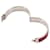 Hermès Hermes Clic H PM Bangle in Red and Silver Silvery  - view 5