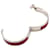 Hermès Hermes Clic H PM Bangle in Red and Silver Silvery  - view 6