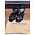 Sandali con tacco a blocco Louis Vuitton in pelle nera con ritagli LV Nero - vista 8