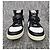 Sneakers alte Chanel in pelle bianca e nera Nero Bianco - vista 2