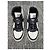 Sneakers alte Chanel in pelle bianca e nera Nero Bianco - vista 3