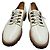 Scarpe Derby stringate in pelle verniciata bianca Christian Dior Bianco