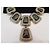 Autre Marque Collana Vintage MONET con pendenti geometrici D'oro Marrone scuro Verde scuro - vista 4