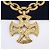 Autre Marque Collana Croce Monet Paladin - Book Piece D'oro - vista 7