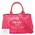 Mini borsa Prada in Canapa con placca logo triangolare Rosa - vista 6