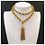 Autre Marque Collana Damita Tassel Monet placcata in oro 18kt-Book Piece D'oro - vista 14