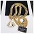 Autre Marque Collana a catena chunky tono oro con pendente in cristallo Joan Collins Collection D'oro - vista 2