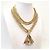 Autre Marque Collana a catena chunky tono oro con pendente in cristallo Joan Collins Collection D'oro - vista 3