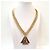 Autre Marque Collana a catena chunky tono oro con pendente in cristallo Joan Collins Collection D'oro - vista 5