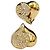 Orecchini a clip Givenchy in cristallo e placcati oro 18kt a forma di cuore D'oro