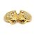 Orecchini a clip Givenchy in cristallo e placcati oro 18kt a forma di cuore D'oro - vista 4