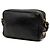 Borsa a tracolla in pelle nera con placca logo Triangle Prada Nero - vista 2