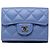 Cartera tri-fold Chanel Coco Mark Matelassé Azul