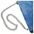 Céline Borsa a spalla Celine Logo Chain Blu - vista 8