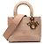 Borsa a mano media Christian Dior Dior Cannage Lady D-Lite Rosa