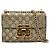Padlock Borsa a tracolla Gucci GG Supreme con catena e lucchetto Nero D'oro