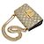 Padlock Borsa a tracolla Gucci GG Supreme con catena e lucchetto Nero D'oro - vista 8