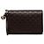 Tarjetero Gucci de piel marrón Microguccissima Castaño