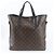 Borsa Tote Louis Vuitton Monogram Macassar Davis Marrone Nero - vista 3