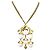 Autre Marque Collana con pendente a perle bianche Trifari placcata in oro Bianco D'oro