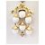 Autre Marque Collana con pendente a perle bianche Trifari placcata in oro Bianco D'oro - vista 4