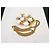 Autre Marque Collana con pendente a perle bianche Trifari placcata in oro Bianco D'oro - vista 5