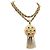 Kenneth Jay Lane Collana KJL con pendente a nappa Rosso Blu D'oro Verde