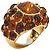 Kenneth Jay Lane KJL Ring mit bernsteinähnlichen Steinen Braun