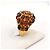 Kenneth Jay Lane KJL Ring mit bernsteinähnlichen Steinen Braun - Ansicht 4