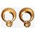 Chanel Goldene Vintage-Clip-Ohrringe - Ansicht 2