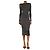 Christopher Kane Abito midi in maglia lurex nero e argento - size S