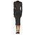 Christopher Kane Abito midi in maglia lurex nero e argento - size S - vista 2