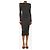 Christopher Kane Abito midi in maglia lurex nero e argento - size S - vista 3