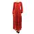 See by Chloé Rotes Midi-Kleid mit langen Ärmeln - Größe UK 8