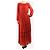 See by Chloé Rotes Midi-Kleid mit langen Ärmeln - Größe UK 8 - Ansicht 3