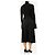 Joseph Schwarzes geripptes Midi-Kleid mit langen Ärmeln - size UK 10 - Ansicht 2