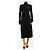 Joseph Schwarzes geripptes Midi-Kleid mit langen Ärmeln - size UK 10 - Ansicht 3